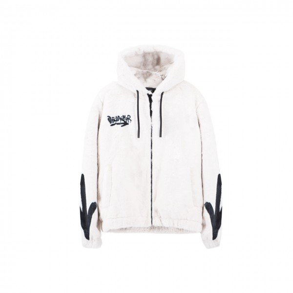 Eco-Fur Jacket, Bianco