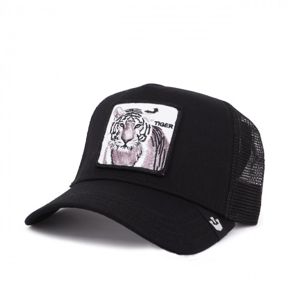 Silver Tiger Baseball Hat, Black