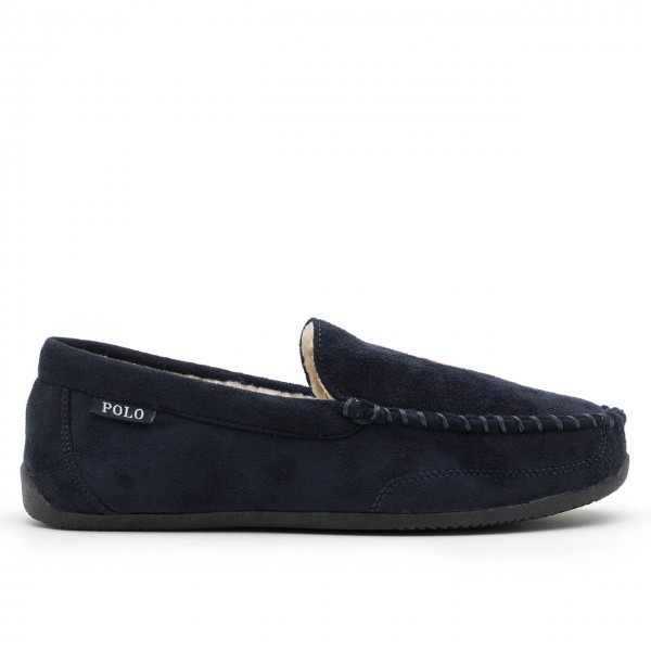 Declan A Moccasin Slippers, Blue