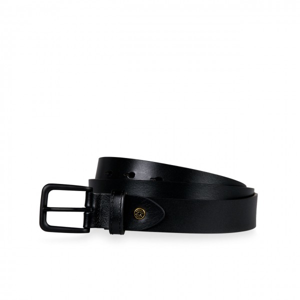 Classic Unisex Leather Belt, Black