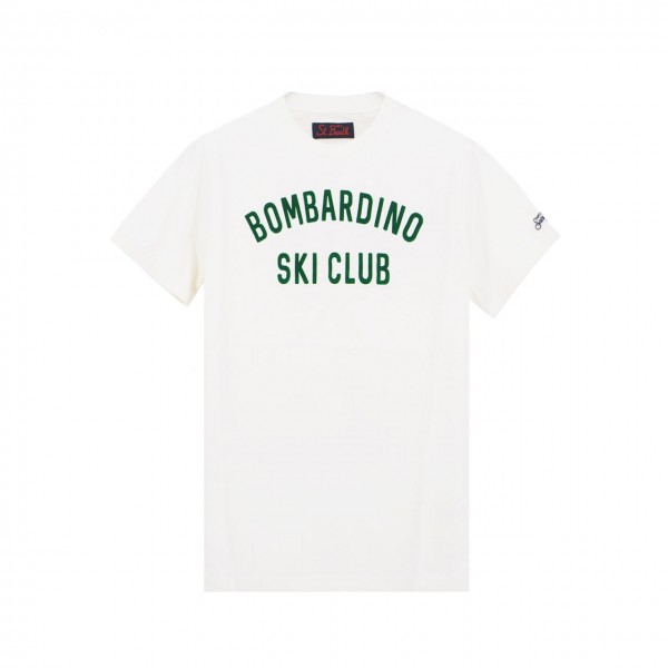 Classic St. Barth T-Shirt Bombardino Ski Club, Bianco