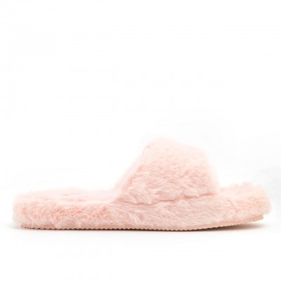 Fur Slide Slippers, Pink