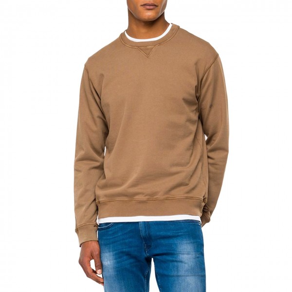 Organic Cotton Crewneck Sweatshirt, Brown
