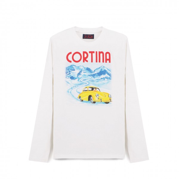 Cortina Long-Sleeve T-Shirt, Bianco