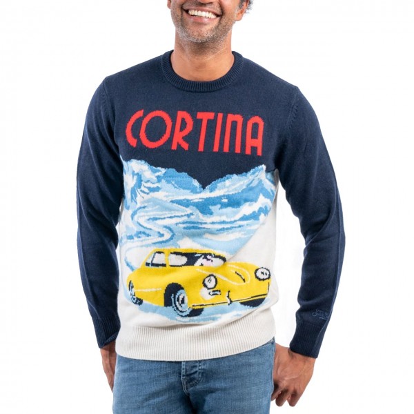 Crewneck Sweater Cortina, Blu