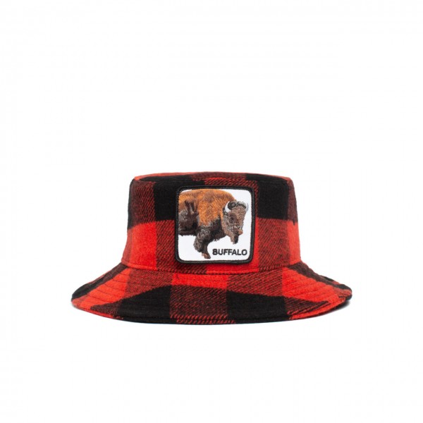 Buff Buffalo Bucket Hat, Red