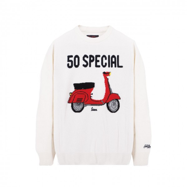 Crewneck Sweater 50 Special, Bianco