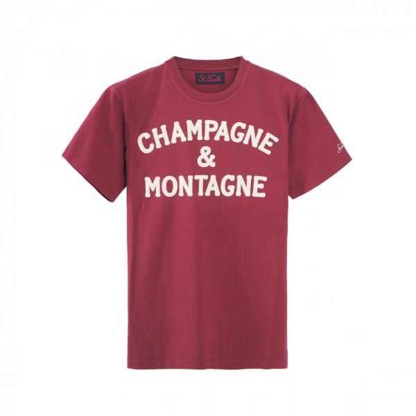 Classic St. Barth T-Shirt Champagne & Montagne, Rosso