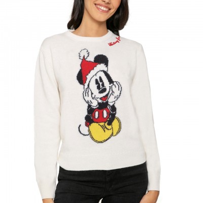 Crewneck Sweater Mickey, White