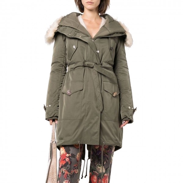 Parka With Belt, Green