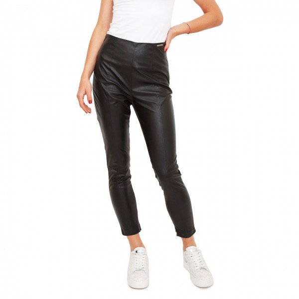 Eco Leather Trousers, Black