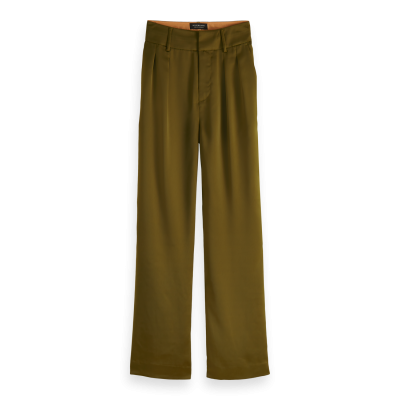 High-waisted trousers, Green