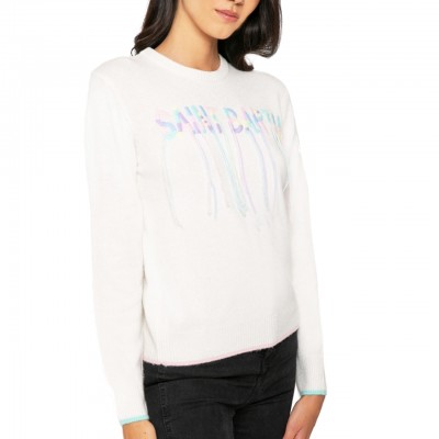 Multicolor Fringes Sweater,...