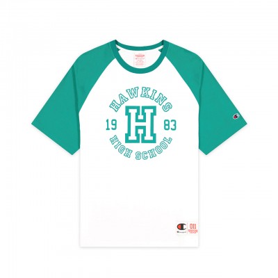 Hawkins Raglan T-Shirt, Bianco