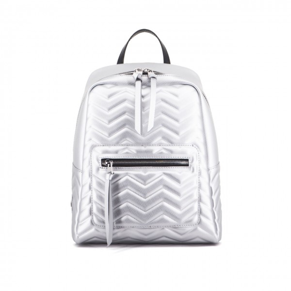 Heart Waves Backpack, Silver