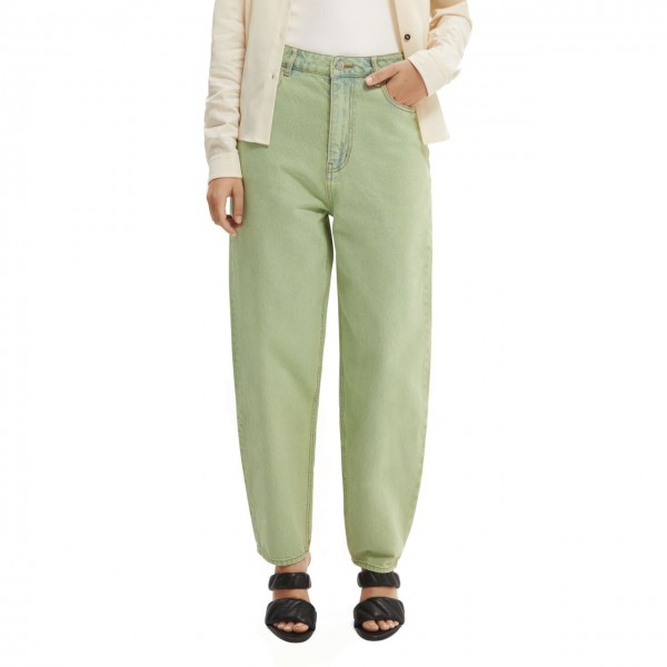 Tide Jeans With Balloon Leg, Green