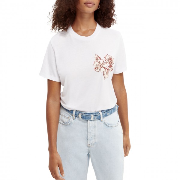 T-Shirt Relaxed Fit Con Grafica, Bianco