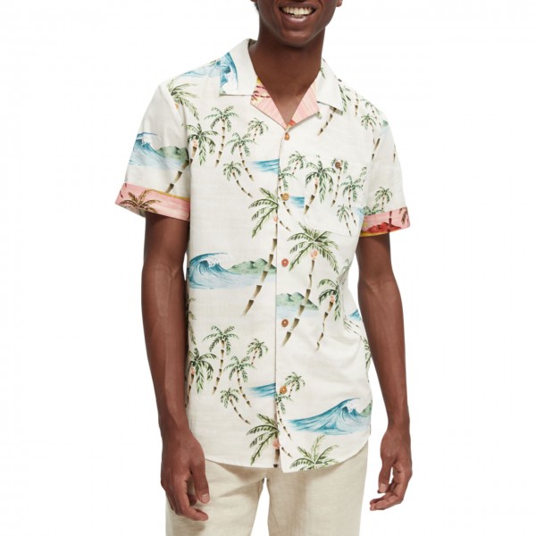 Camicia Hawaiana Con Stampa, Multi