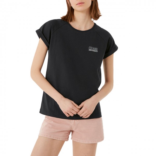 T-Shirt Just In Jersey Di Cotone, Nero