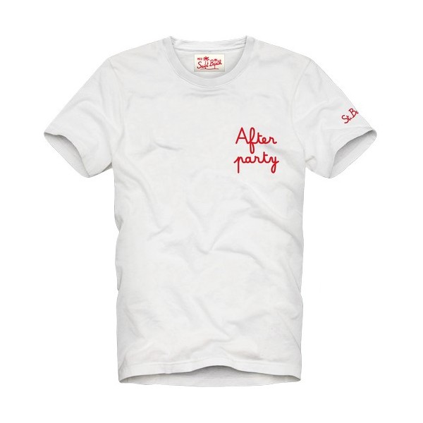 T-Shirt Con Ricamo, Bianco