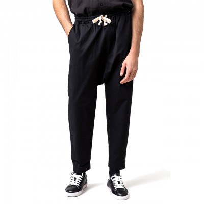 Over Trousers In Cotton, Black