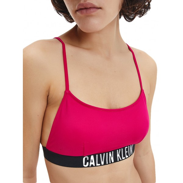 Bralette with Logoed Elastic Band, Pink