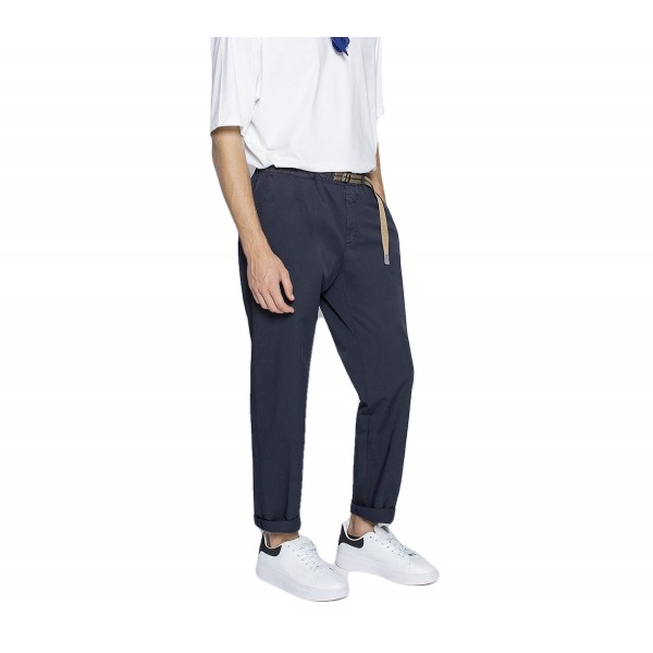 Chino Trousers With Drawstring, Blue