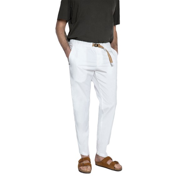 Chino Trousers With Drawstring, White