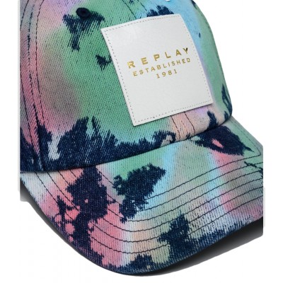 Hat With Tie Dye Patch, Multi