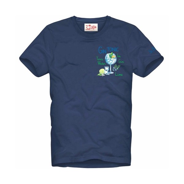 T-shirt Gin Glass 61, Blu