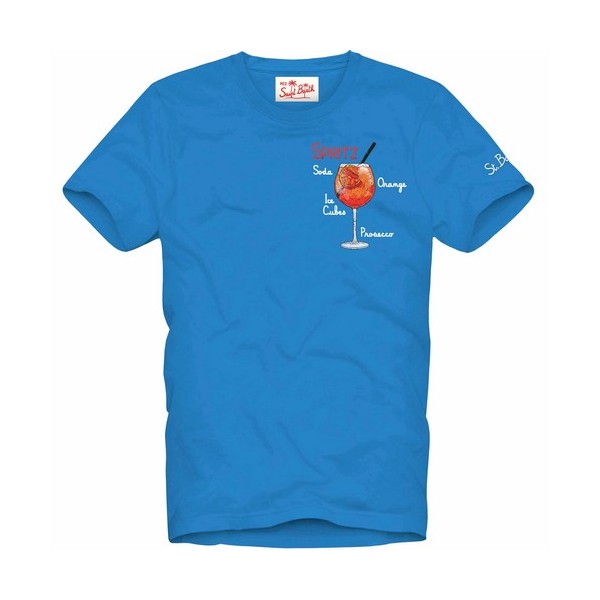 Spritz Emb 17 T-shirt, Light Blue