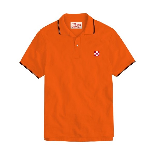 Piquet Stretch Beverly Polo Shirt, Orange
