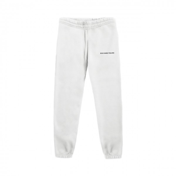 Pantalone Basico In Felpa, Bianco