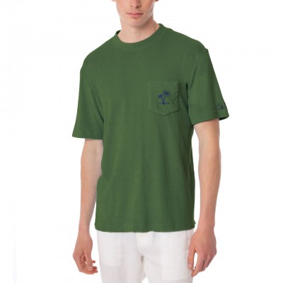 Gary T-Shirt In Spugna, Verde