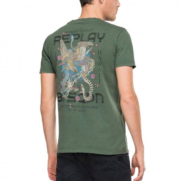 T-shirt With Print 81 SQDN Japan and Hawaii, Green