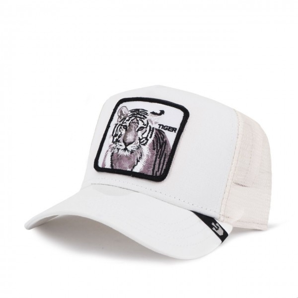 Silver Tiger Baseball Hat, White