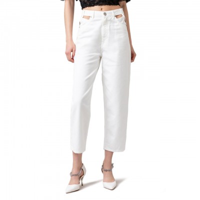 Jeans Slouchy, Bianco