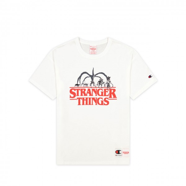 T-Shirt Con Logo Stranger Things, Bianco