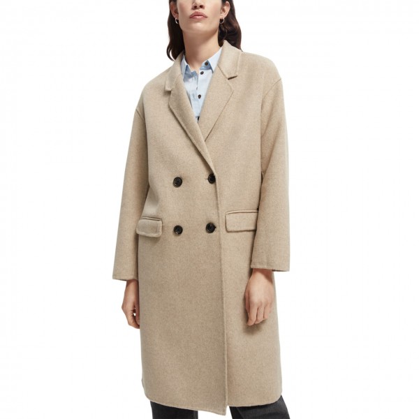 Double-Breasted Coat, Beige