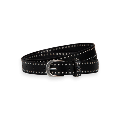Belt With Leather Studs