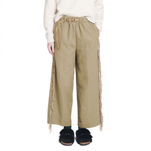 Carol Trousers With Side Fringes, Beige