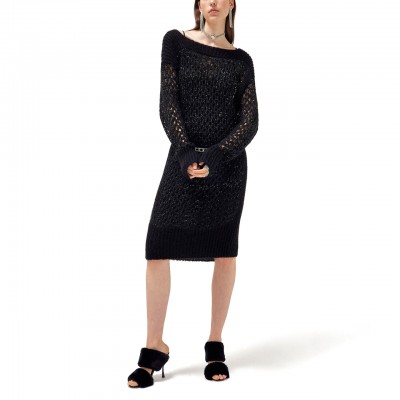 Knitted Dress, Black