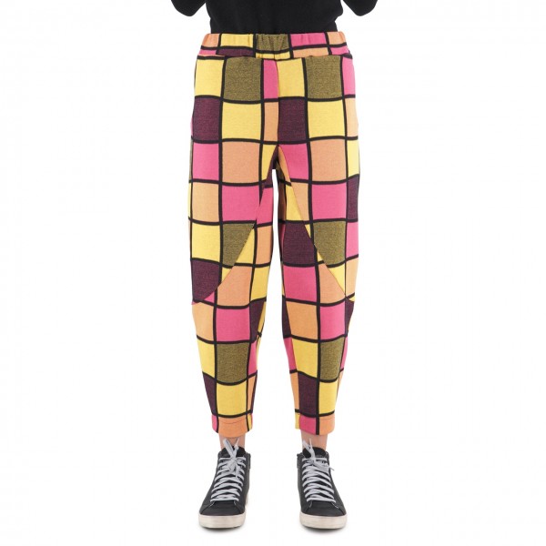 Lime Fuxia Checked Trousers
