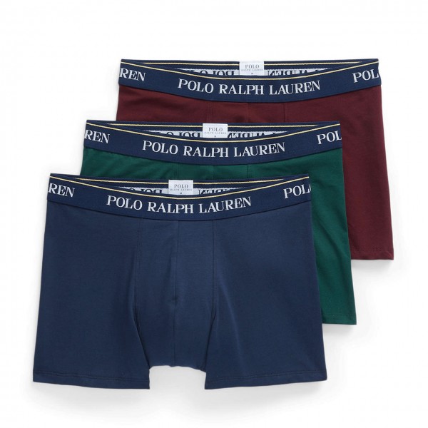 Polo Ralph Lauren Classic Trunk 3 Pack Blu / Verde / Rosso, Multi -  714830299067