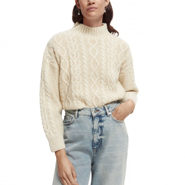 Sweater With Lurex Texture, Beige