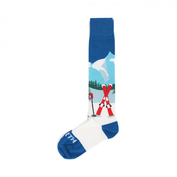 Men's Long Socks With Ski Print