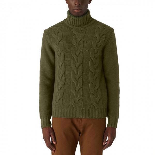 Virgil Braid Green Blackish Sweater