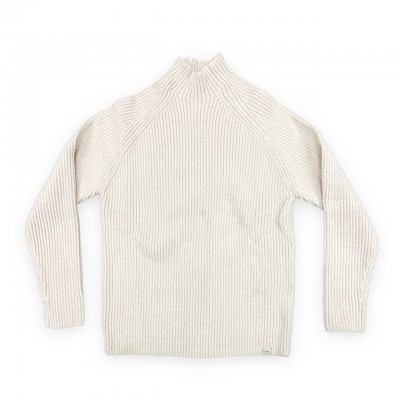 Ribbed Sweater With High...