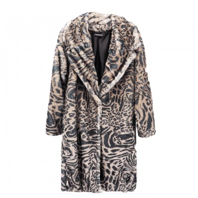Eco-Fur Long Jacket Donna
