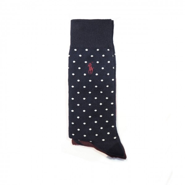 Navy Dot / Wine Stripe Bipack Socks